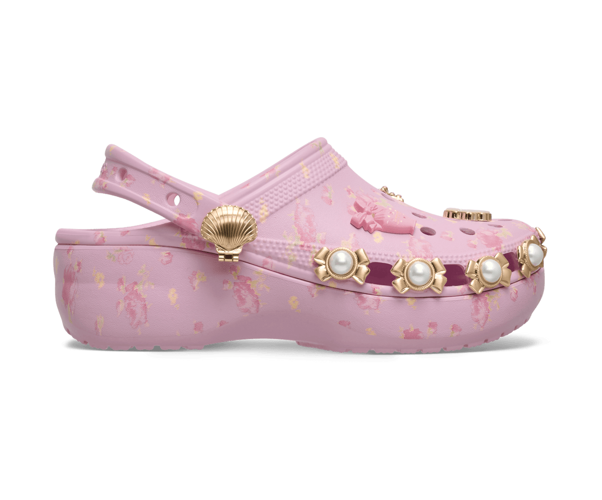Crocs Women's LoveShackFancy Classic Platform Clog - Ballerina Pink