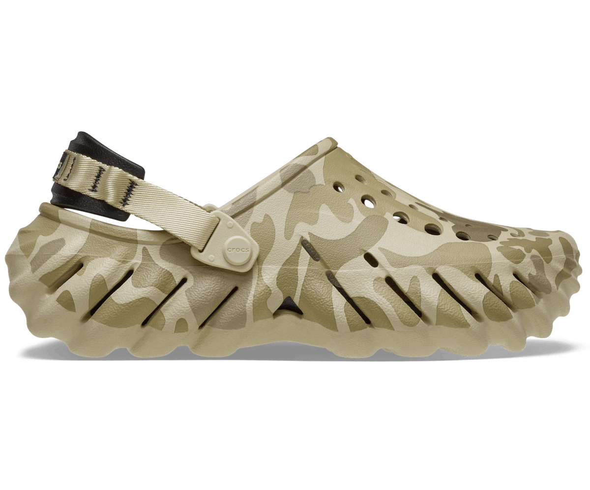 Crocs Men's Echo Duck Camo Clog - Bone / Black