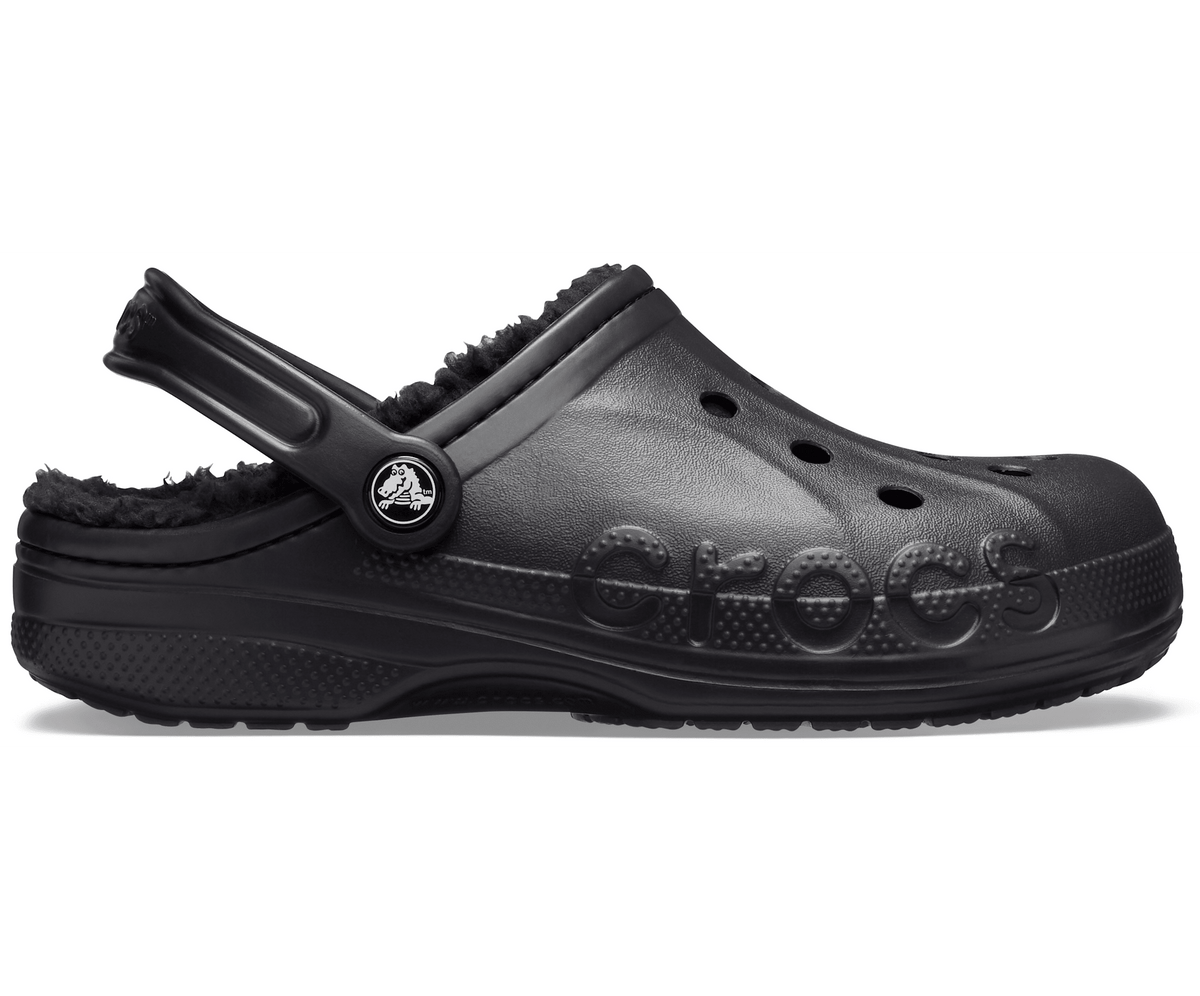 Crocs Women's Baya Lined Clog - Black / Black