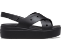 Crocs Women's Brooklyn 4U Cross Strap Sandal - Black
