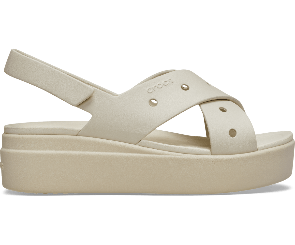 Crocs Women's Brooklyn 4U Cross Strap Sandal - Frappé