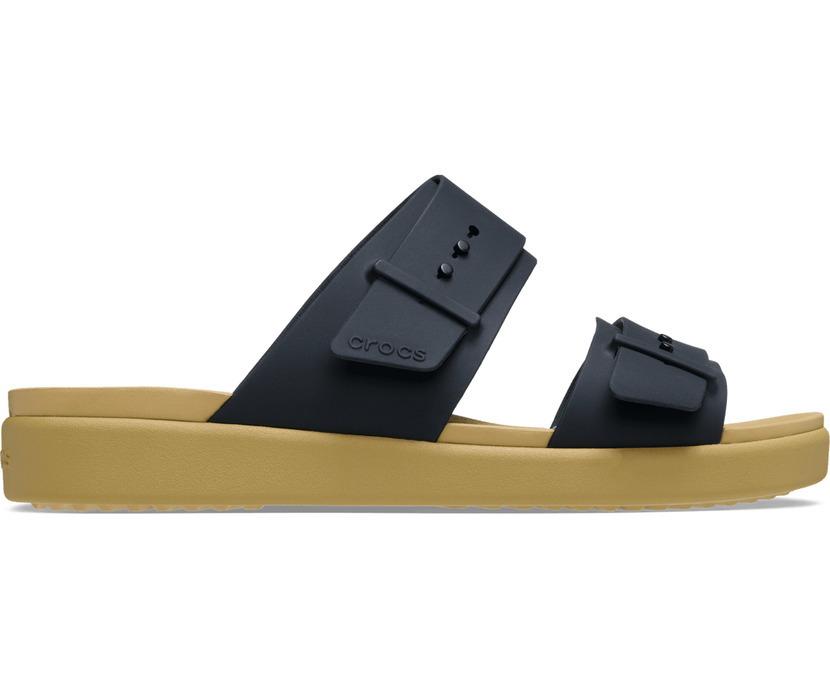 Crocs Women's Brooklyn Buckle Low Low - Black / Tan