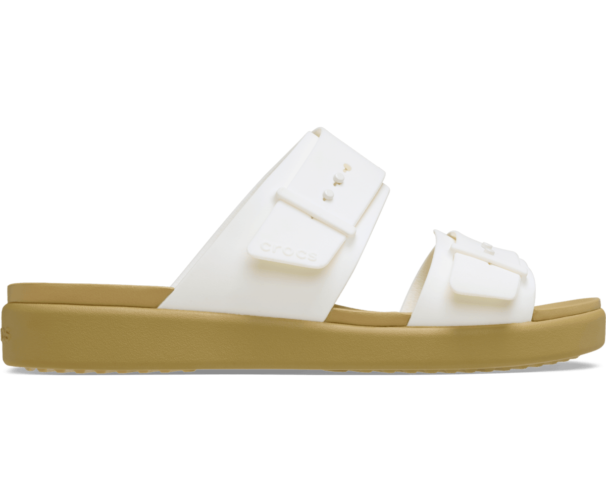 Crocs Women's Brooklyn Buckle Low Low - Chalk/Tan