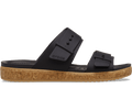 Crocs Women's Brooklyn Buckle Low Low Cork Sandal - Black