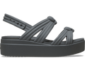 Crocs Women's Brooklyn Low Wedge Knot Sandal - Carbon
