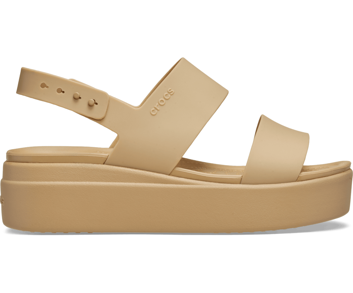 Crocs Women's Brooklyn Low Wedge Sandal - Cashew/Cashew