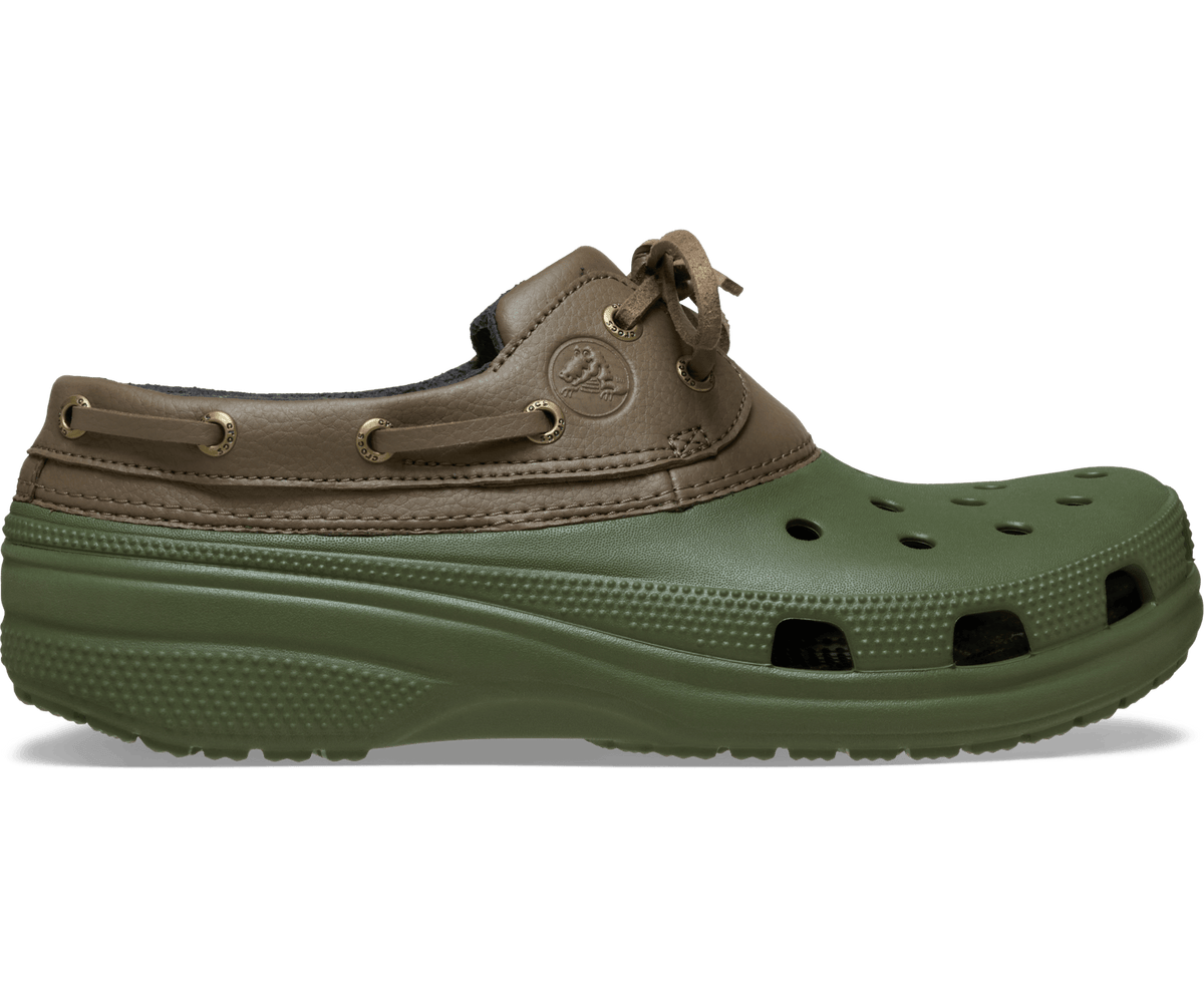 Crocs Men's Classic Boat Shoe - Army Green / Walnut