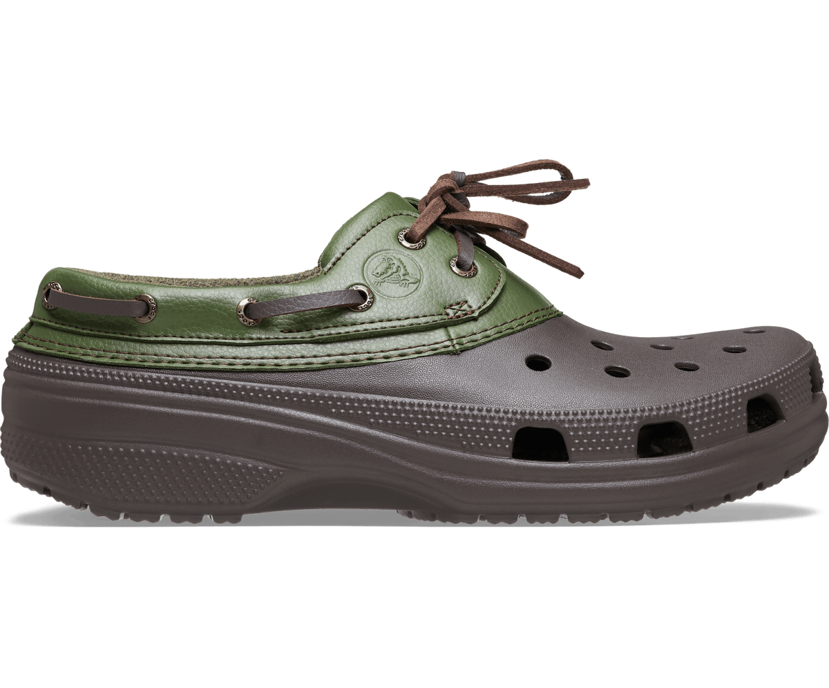 Crocs Men's Classic Boat Shoe - Espresso/Army Green