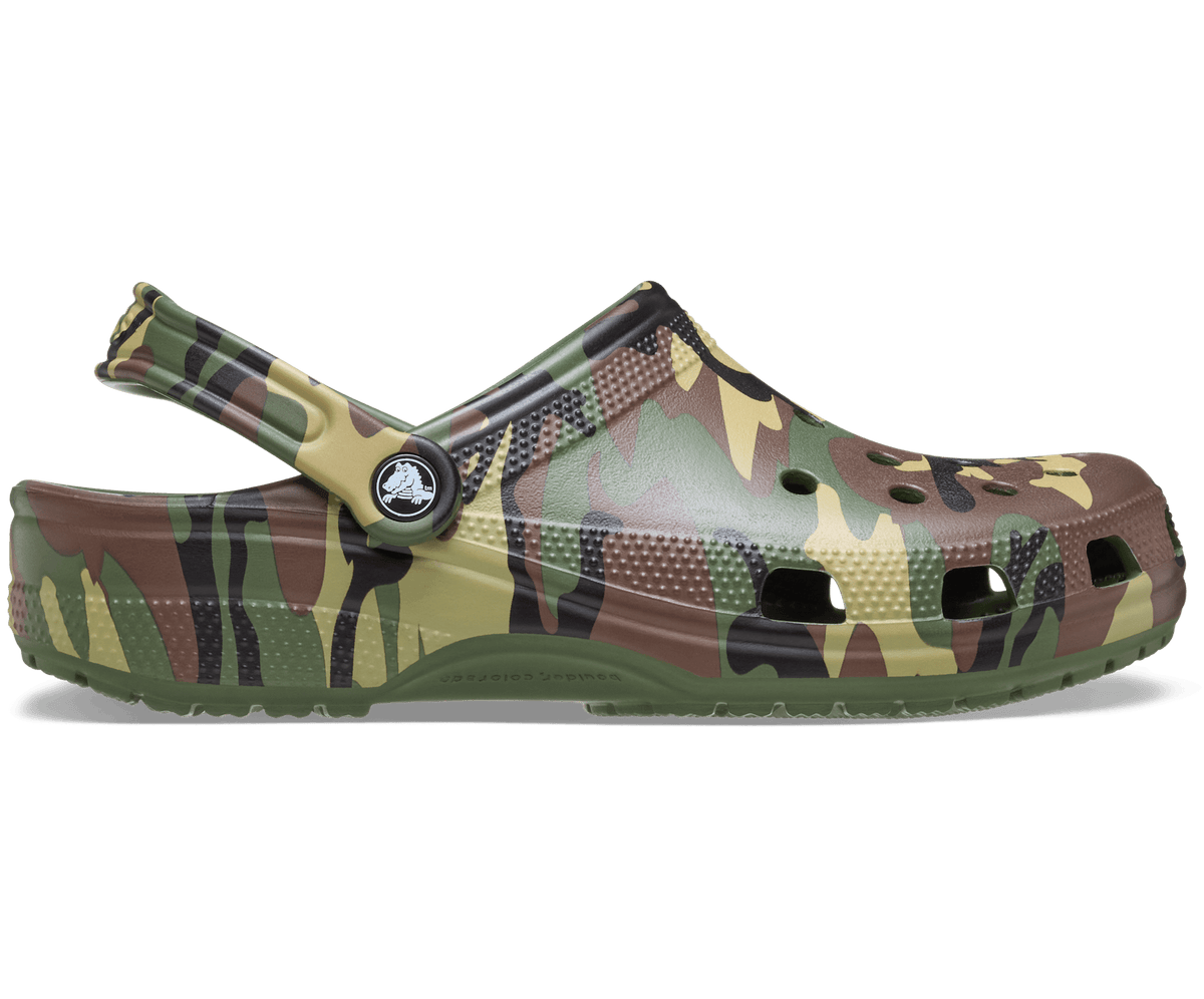 Crocs Men's Classic Camouflage Clog - Army Green / Multi