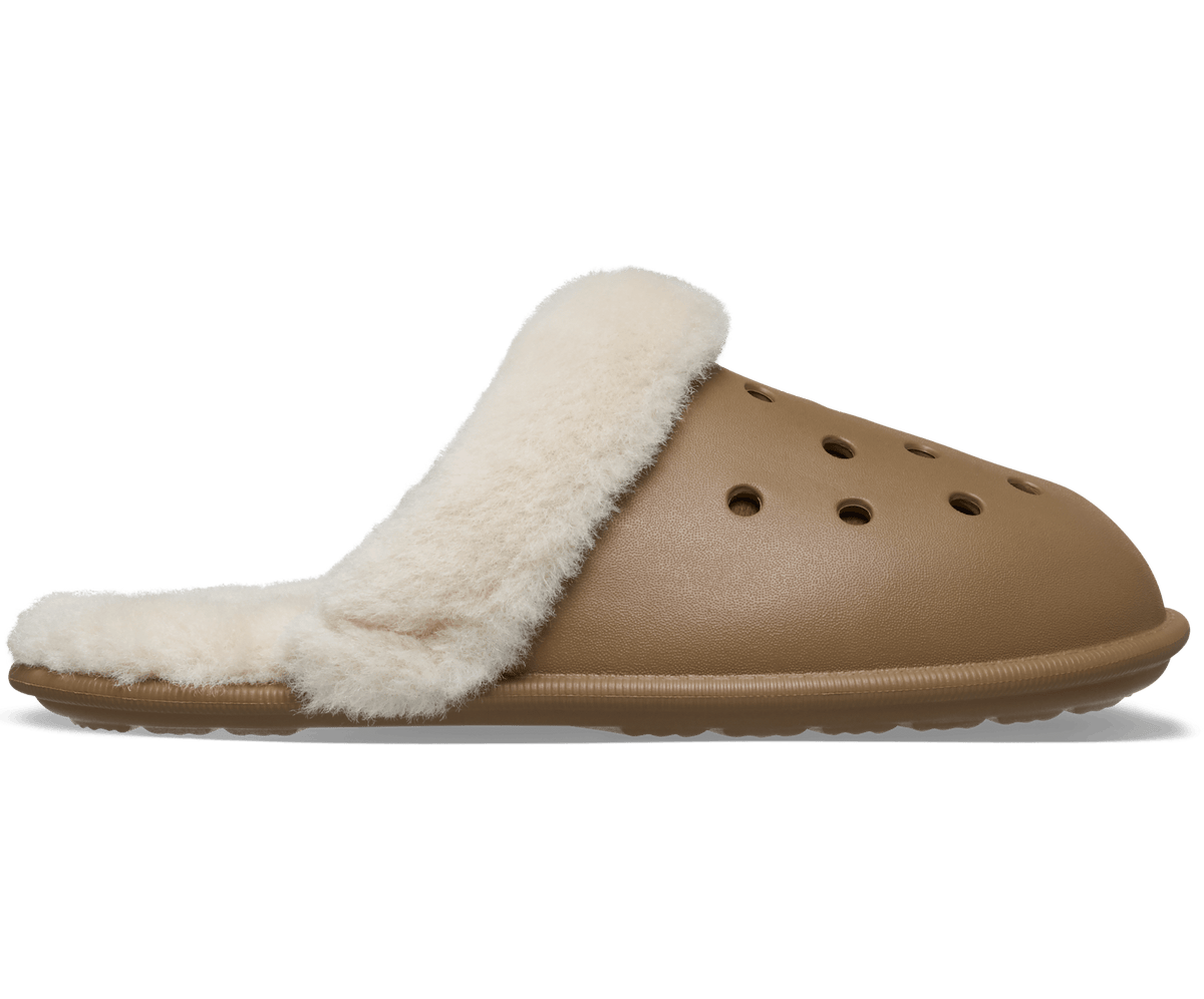 Crocs Women's Classic Fuzz Scuff - Sepia