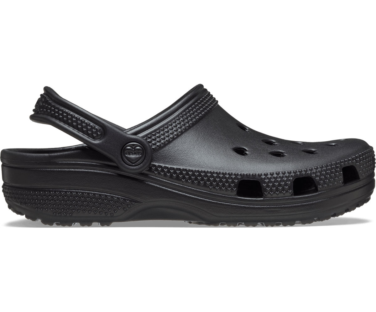 Crocs Women's Classic Hearts Cut Out Clog - Black