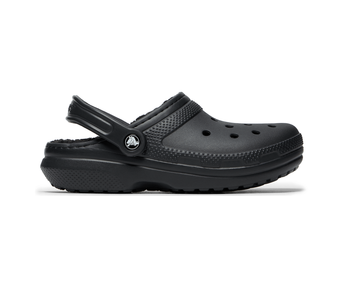 Crocs Men's Classic Lined Clog - Black / Black