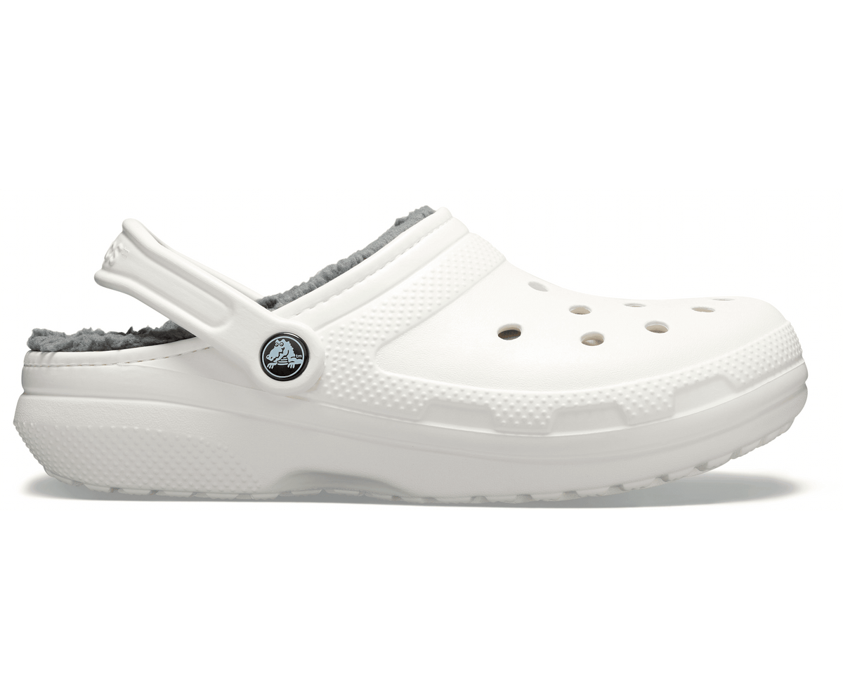 Crocs Men's Classic Lined Clog - White / Grey