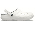 Crocs Women's Classic Lined Clog - White / Grey