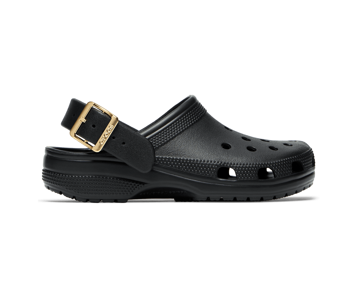 Crocs Men's Classic Metallic Buckle Clog - Black