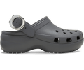 Crocs Women's Classic Platform Dipped Buckle Clog - Carbon