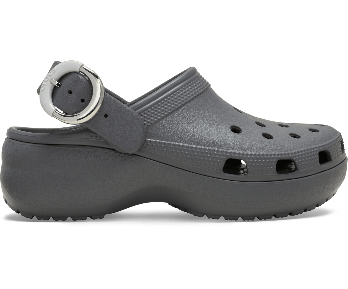 Crocs Women's Classic Platform Dipped Buckle Clog - Carbon