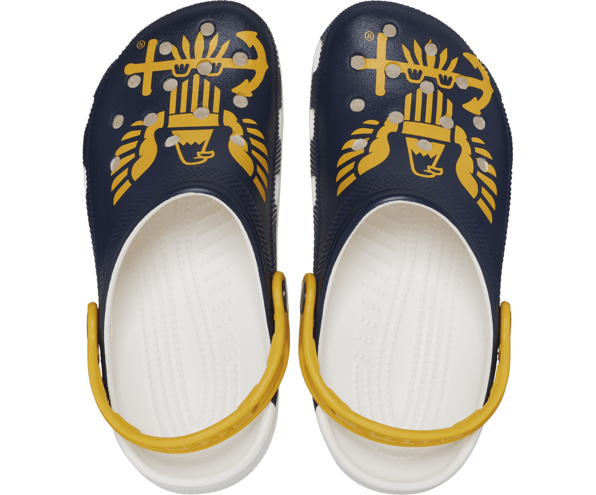Crocs Women's Classic US Navy Clog - White / Multi