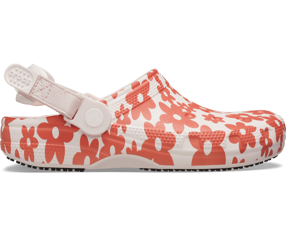 Crocs Men's Classic Work Graphic Clog - Bubble Ice/Relaxed Red