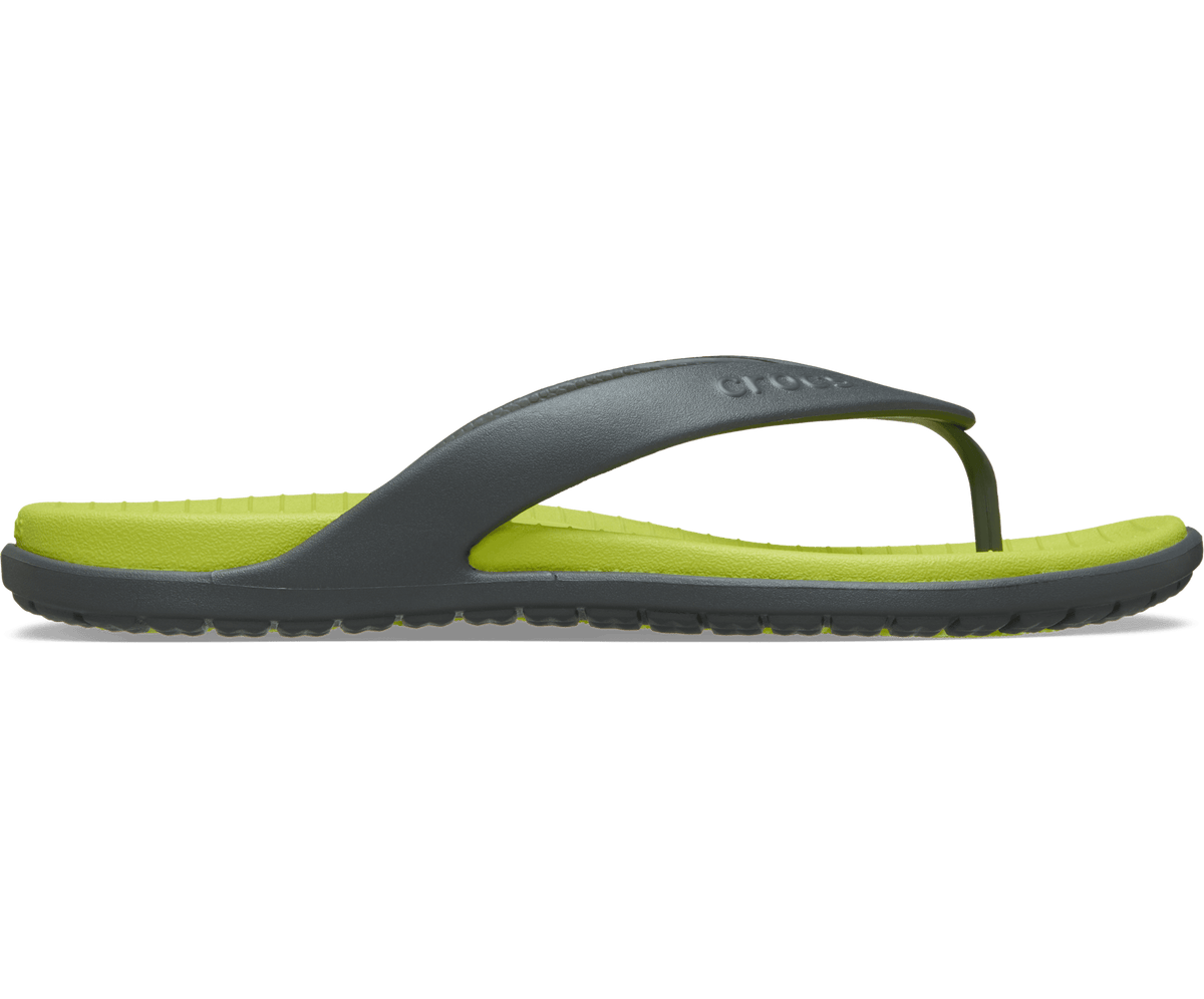 Crocs Men's Coast Flip - Slate Grey/Citrus