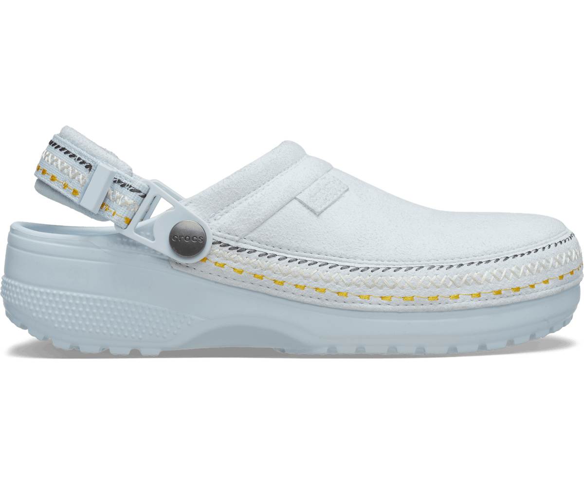 Crocs Women's Crafted Vegan Suede Stitch Clog - Sky Ice