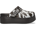 Crocs Women's Dylan Platform Animal Buckle Clog - Espresso