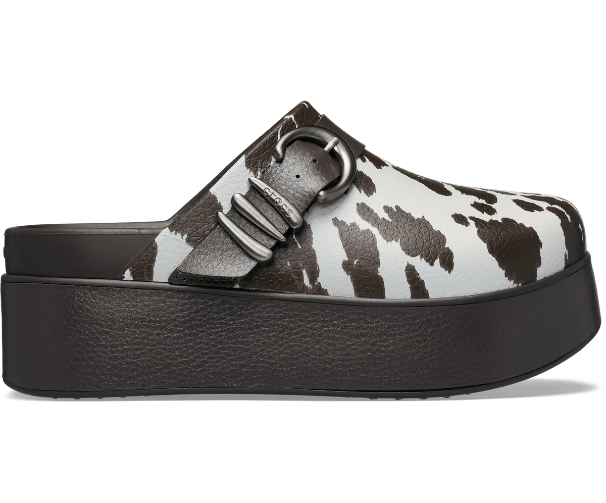 Crocs Women's Dylan Platform Animal Buckle Clog - Espresso