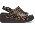 Crocs Women's Dylan Platform Animal Slide - Leopard/Espresso