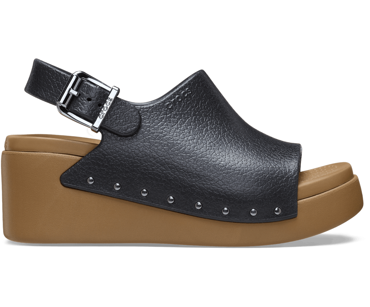 Crocs Women's Dylan Studded Platform Slide - Black/Sepia