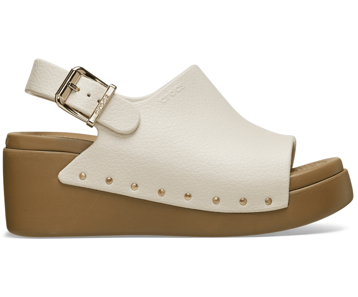 Crocs Women's Dylan Studded Platform Slide - Frappé/Sepia