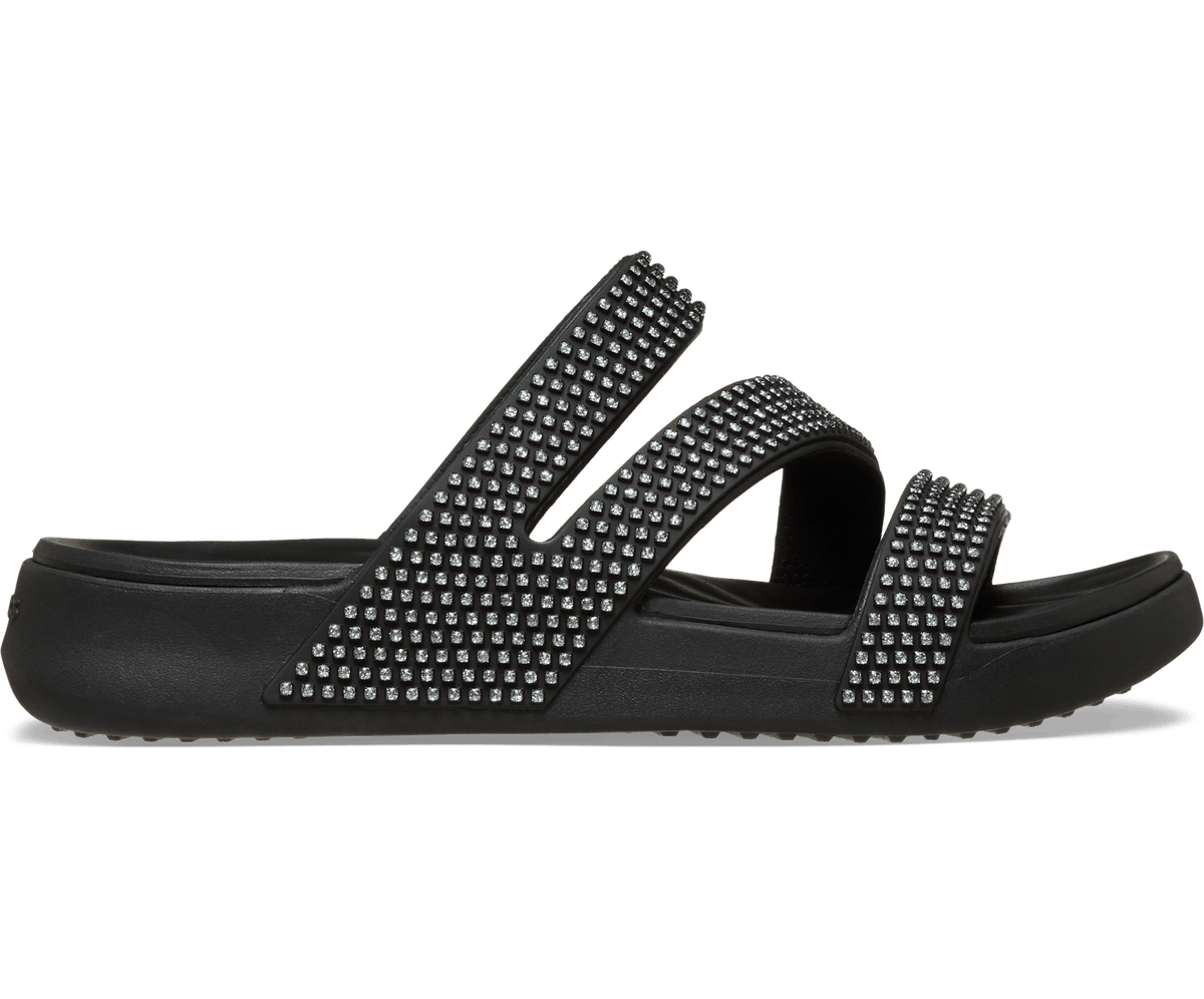 Crocs Women's Getaway Strappy Gems Sandal - Black