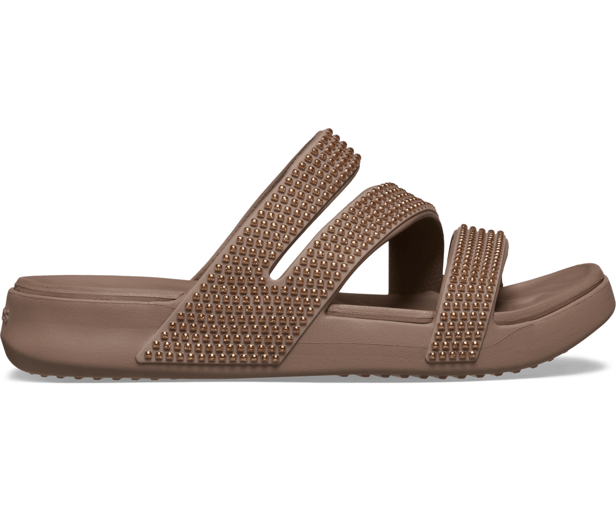 Crocs Women's Getaway Strappy Gems Sandal - Latte