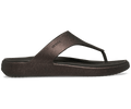 Crocs Women's Getaway Triangle Glimmer Flip - Dark Cocoa