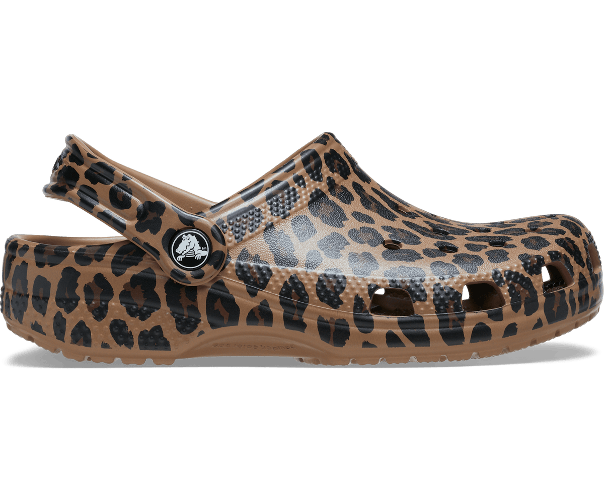 Crocs Kids' Classic Animal Clog - Sepia / Leopard