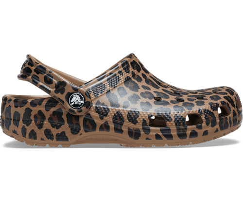 Crocs Kids' Classic Animal Clog - Sepia / Leopard