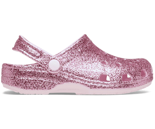 Crocs Kids' Classic Chunky Glitter Clog - Pink Milk