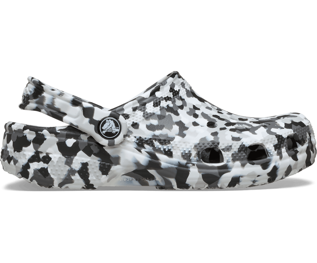 Crocs Kids' Classic Confetti Clog - Black / White