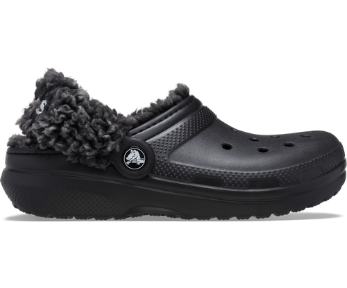 Crocs Kids' Classic Fleece Lined Clog - Black