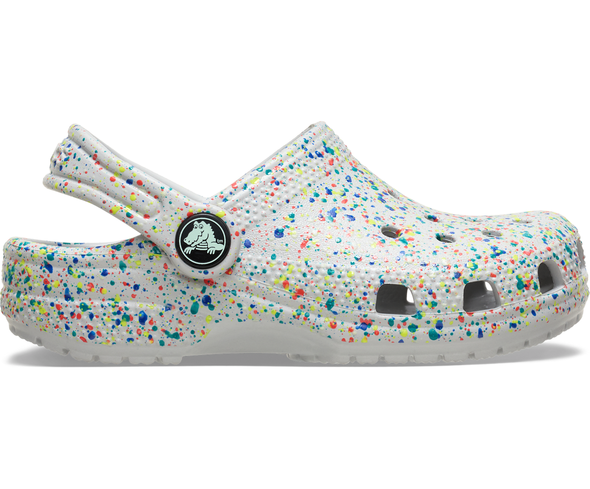 Crocs Kids' Classic Glow Paint Splatter Clog - Atmosphere / Multi