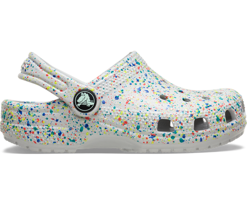 Crocs Kids' Classic Glow Paint Splatter Clog - Atmosphere / Multi