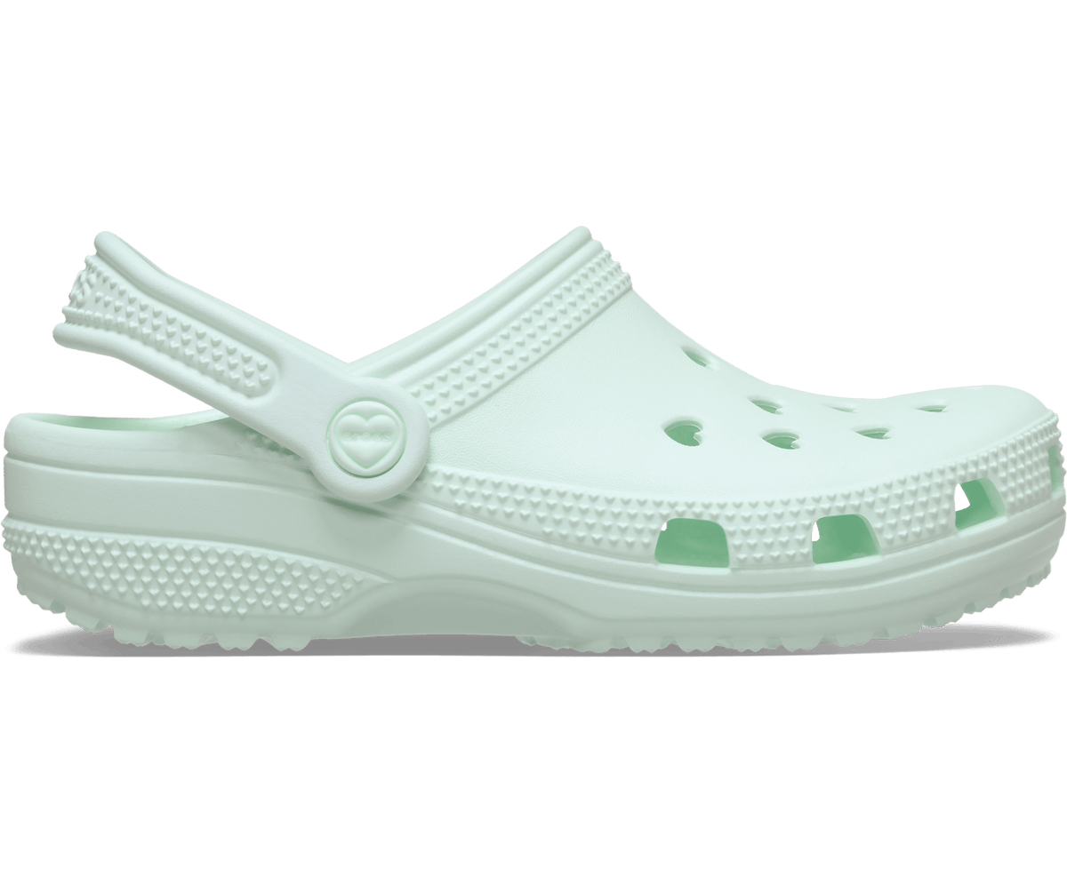 Crocs Kids' Classic Hearts Cut Out Clog - Retro Ice