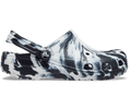 Crocs Kids' Classic Marbled Clog - Black / White