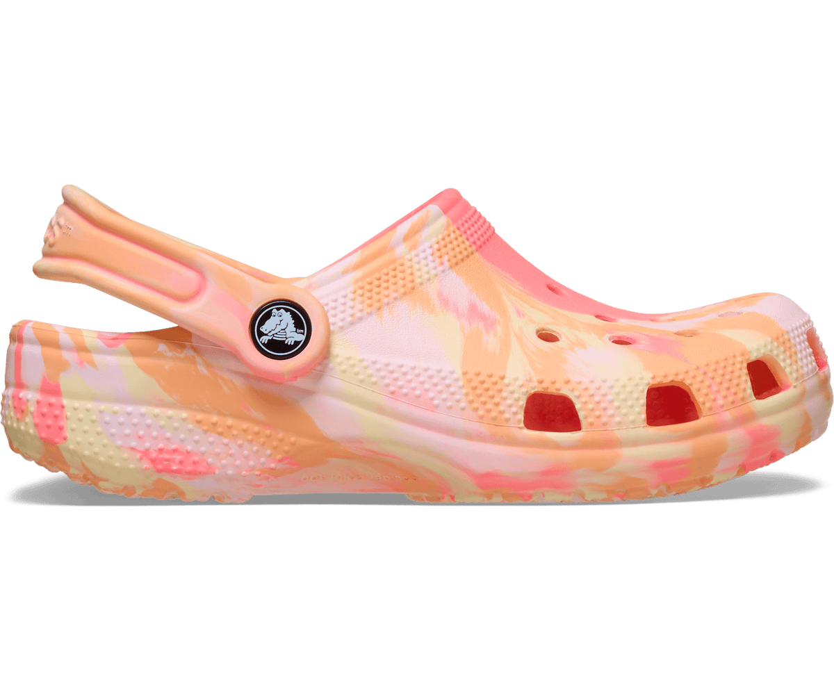 Crocs Kids' Classic Marbled Clog - Guava / Multi