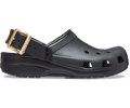Crocs Kids' Classic Metallic Buckle Clog - Black