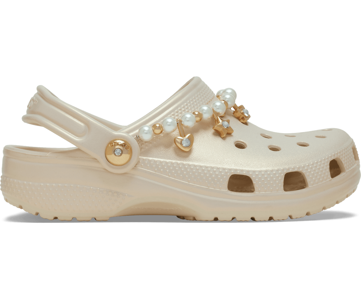 Crocs Kids' Classic Pearl Bracelet Clog - FrappÃ©