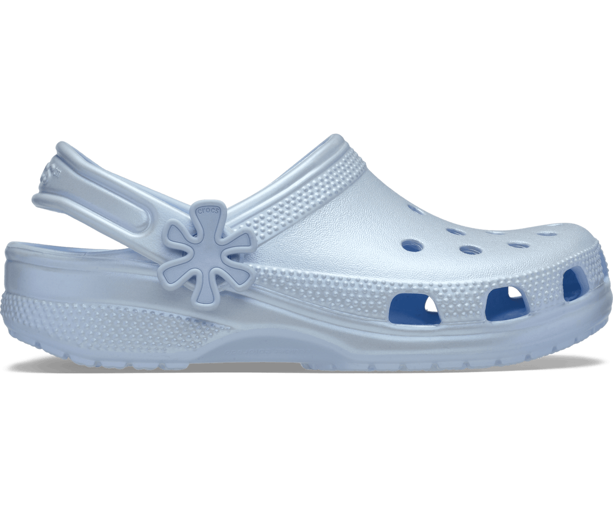 Crocs Kids' Classic Pearl Shine Clog - Blue Frost