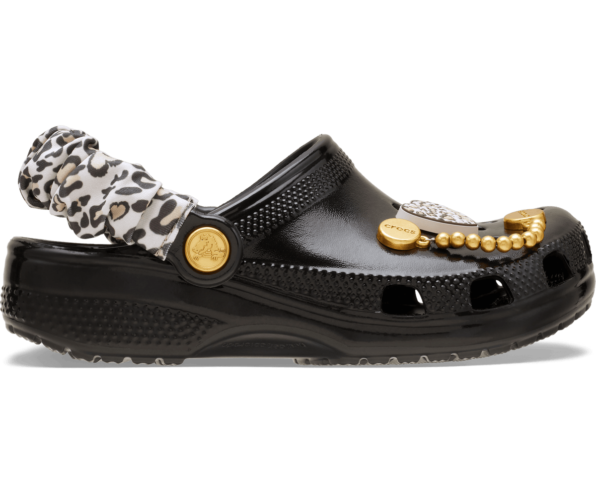 Crocs Kids' Classic Sassy Leopard Clog - Black/DulcÃ©