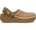 Crocs Kids' Crafted Vegan Suede Stitch Clog - Sepia