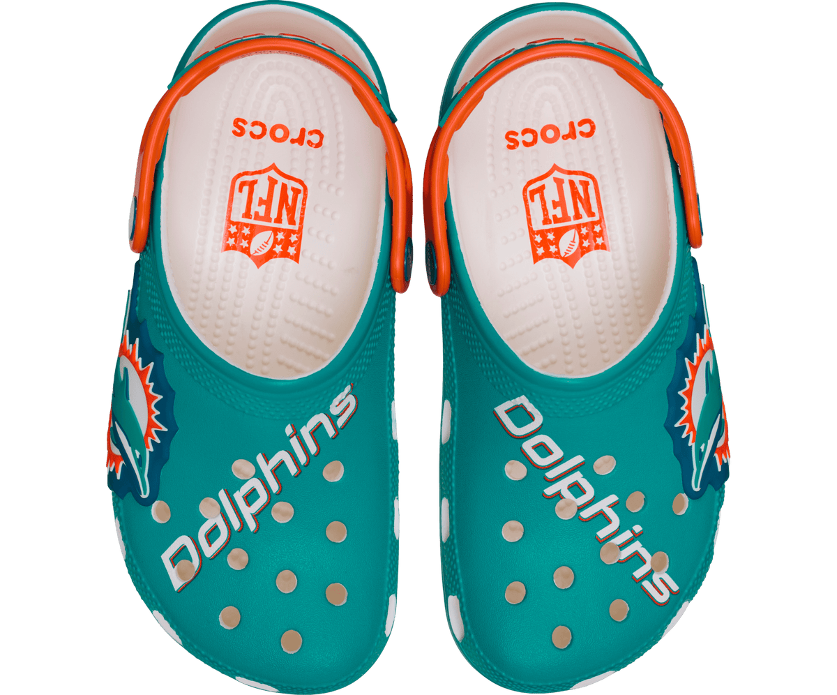 NFL x Crocs Kids' Miami Dolphins Graphic Classic Clog - Multi