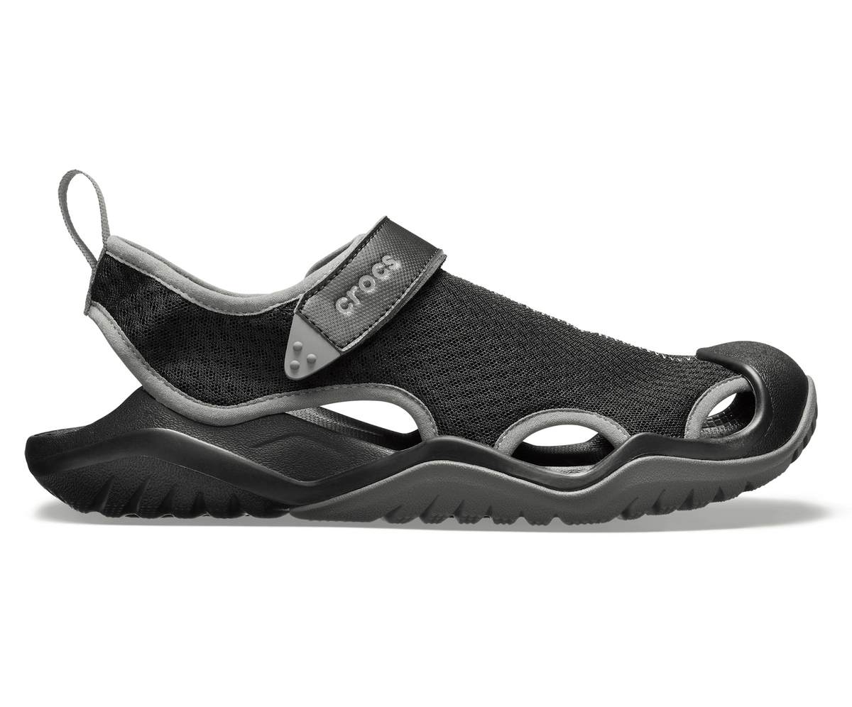 Crocs Men's Swiftwater Mesh Deck Sandal - Black